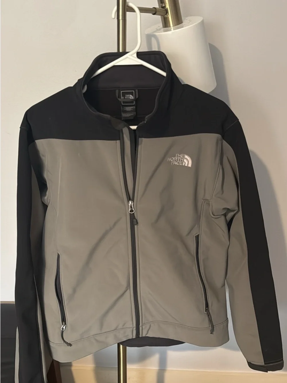 The North Face Men’s Two-Tone Softshell Jacket in Gray and Black